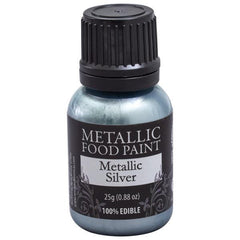Metallic Silver Rainbow Dust Metallic Food Paint