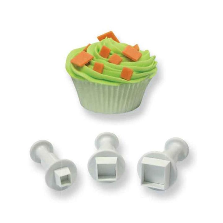 Mini Square Plunger Cutter set of 3