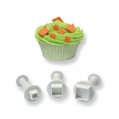 Mini Square Plunger Cutter set of 3