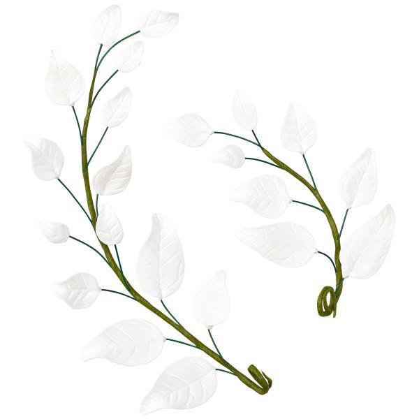 Leaf Stems - White - Box of 24