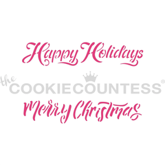 Cookie Stick Stencil - Holidays Sayings