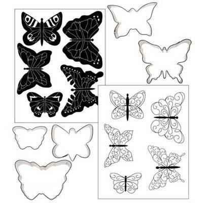 Cookie Cutter Texture Set - Butterflies - Set of 4