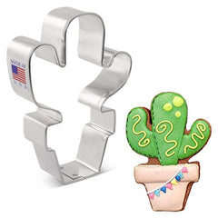 Potted Cactus Cookie Cutter 4"