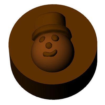 Snowman Head Sandwich Cookie Chocolate Mold