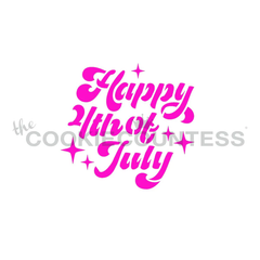 Retro 4th Of July Cookie Stencil