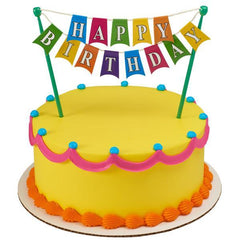 Happy Birthday Banner - Pkg of 6