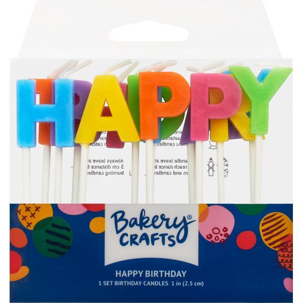 Bright Happy Birthday Letter Candles