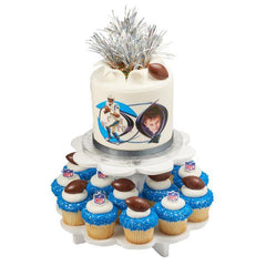 NFL Brown Football w/ Shield Cupcake Rings