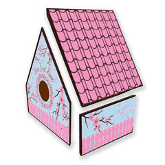 Floral Bird House - Chocolate Transfer