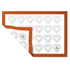 Macaron Heart Silicone Baking Mat 1/2 Sheet