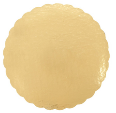 Cake Board - 14" Gold Scallop - single