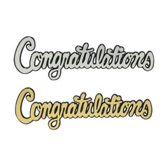 Congratulations Script Silver or Gold - Package of 24