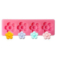 Daisy Flower Silicone Mold - 4 cavity