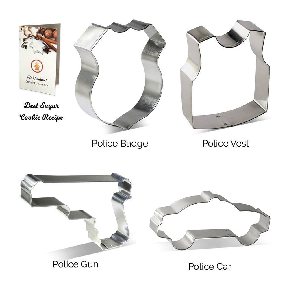 Police Cookie Cutter Set - 4pc.