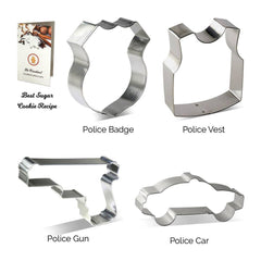 Police Cookie Cutter Set - 4pc.