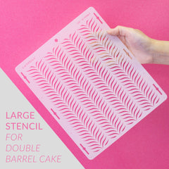 Cake Stencil VORRA Seamless Pattern For Tall Double Barrel Cake