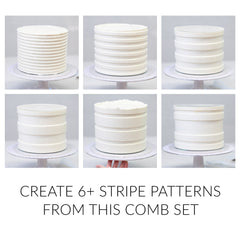 Contour Cake Comb For Buttercream Icing 12 inch Set of 3 SET C Update Version